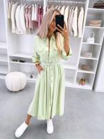 Roosa Vööga Pikem Kleit