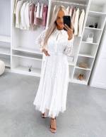 Juoda Nėrinių Suknelė Su Diržu