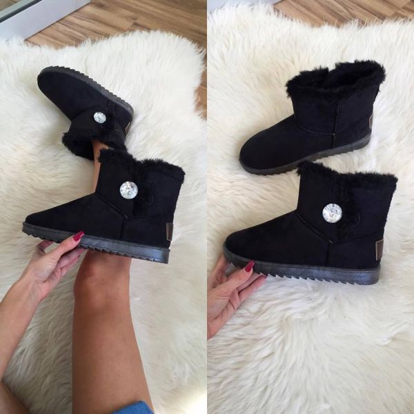 Black Warm UGG-style Boots