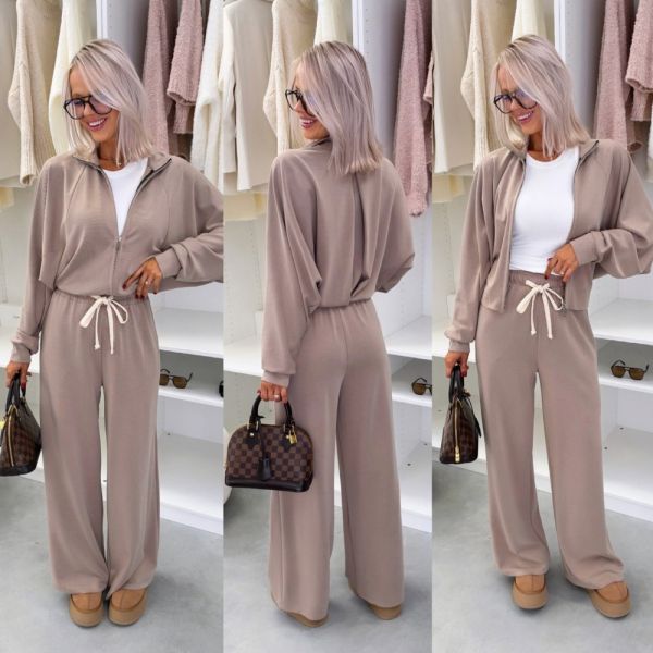 Taupe Mugav Kaheosaline Komplekt