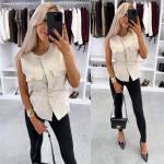 Roosa Vööga Vest-jakk