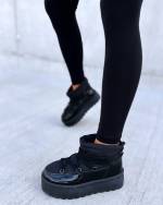 Black Warm Winter Boots