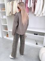 Taupe Oversize Sporta Džemperis