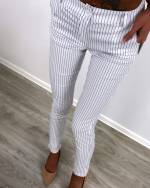 White Striped Classy Pants