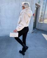 Brūns Mīksta Jaka Ar Rāvējslēdzēju