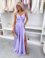 Fuksija Maksi Kleita Ar šķēlumu