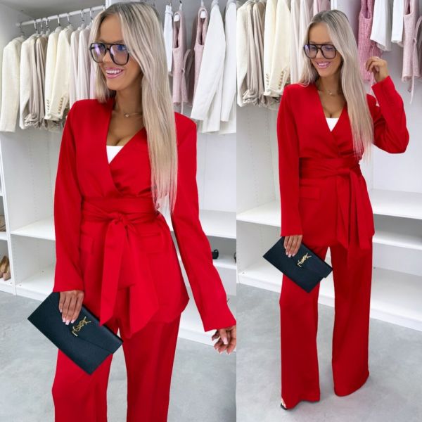 Punane Keskelt Seotav Pintsakjakk