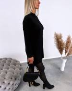 Black Oversized Soft Sweater Dress