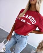Raudona Marškinėliai Orlando