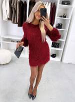 Melns Garām Piedurknēm Plūstoša Kleita