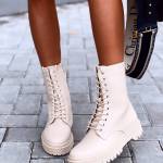 Beige Classical Strap Casual Boots