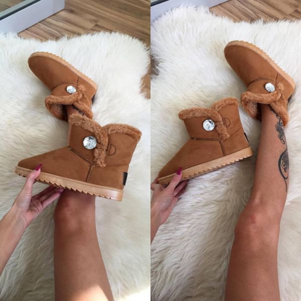 Camel Warm UGG-style Boots