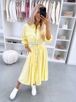 Roosa Vööga Pikem Kleit