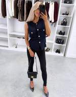 Roosa Vööga Vest-jakk