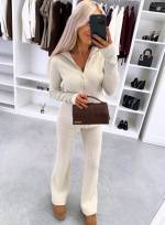 Brown Stretchy And Soft Two-piece Set