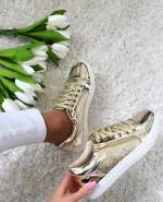 Gold Golden Casual Shoes