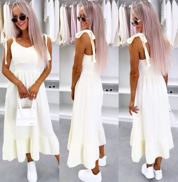 Yellow Flowy Dress With Shoulder Straps