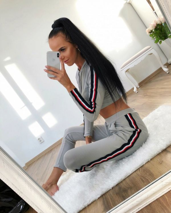 Grey Tracksuit With Hoody