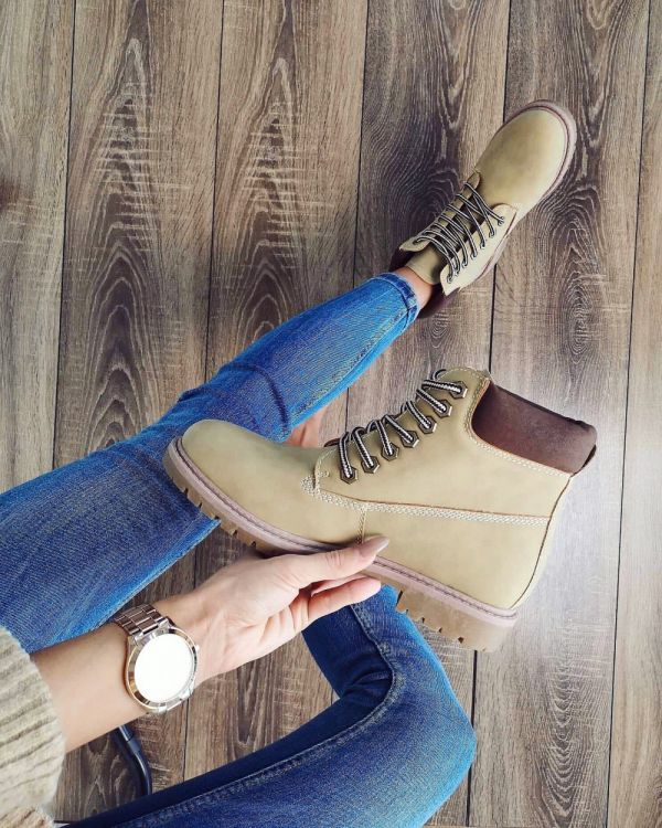 Timberland-style boots (Beige, 36) | AIRILY.EE boutique