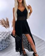 Black Longer Lace Dress