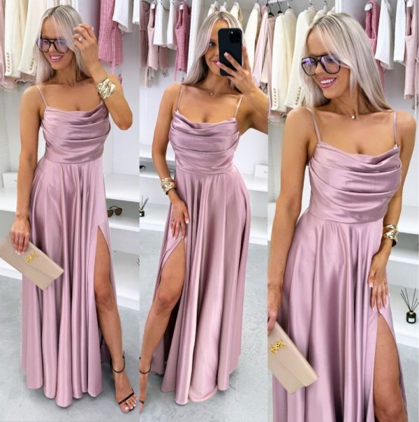 Roosa Satiinkangast Maksikleit