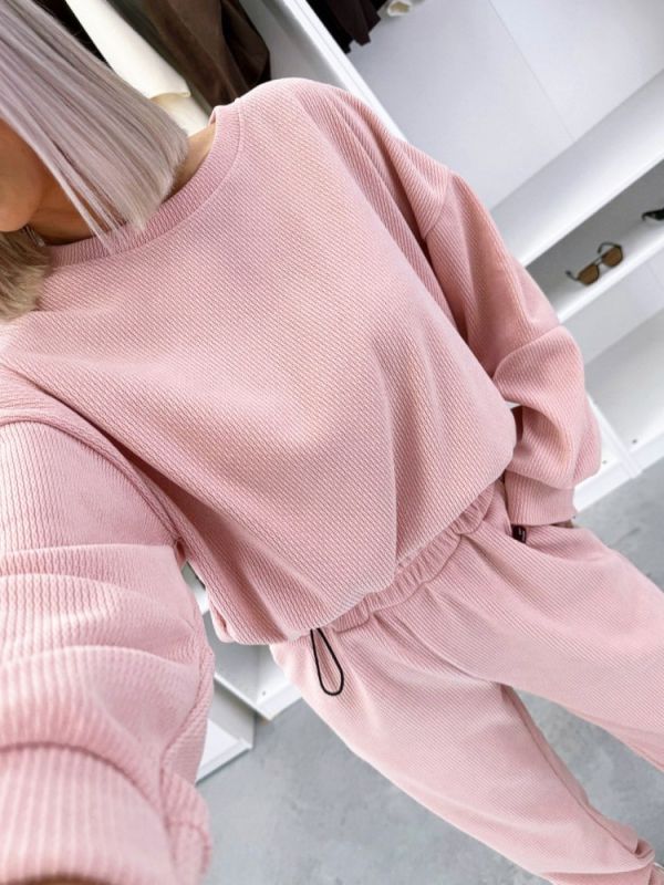 Różowy Dwuczęściowy Komplet Homewear