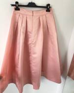 Pink Shaping Midi Skirt With Pockets