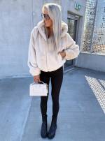 Brūns Mīksta Jaka Ar Rāvējslēdzēju