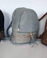 Black Riveted Backpack