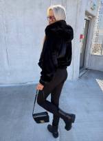 Brūns Mīksta Jaka Ar Rāvējslēdzēju