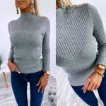 Pink Gold Button Sweater
