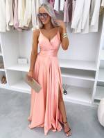 Violets Maksi Kleita Ar šķēlumu