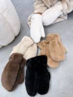 Бежевый Мягкие уютные перчатки