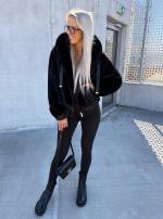 Brūns Mīksta Jaka Ar Rāvējslēdzēju