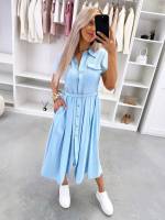 Žalias Patogi Suknelė Su Diržu