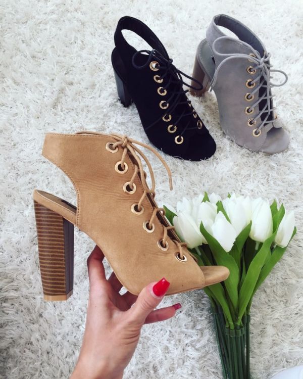 Grey Lace Up Ankle Boot