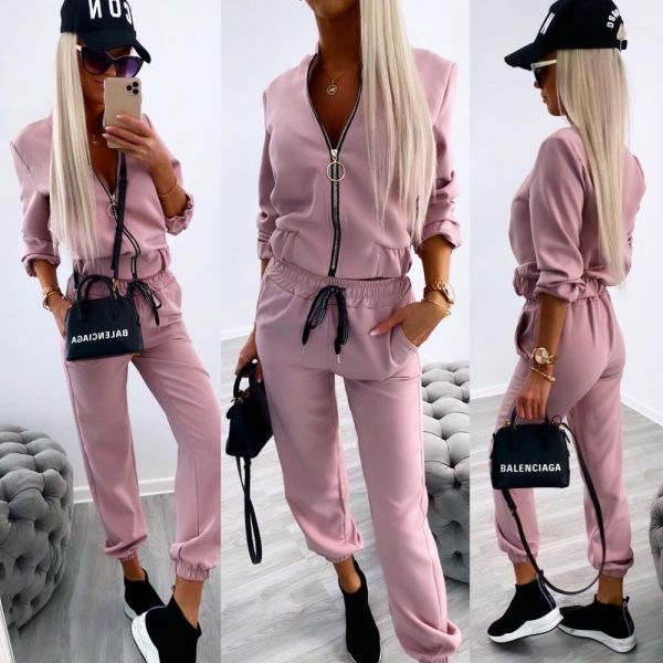 Pink Casual Two-piece Set