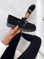 Roosa Kuldse Detailiga Seemisnahksed Mokassiinid