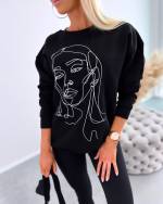 Black Soft Oversized Sweatshirt