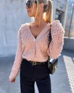 Melns Soft Sweater With Golden Buttons