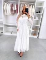 Juoda Nėrinių Suknelė Su Diržu