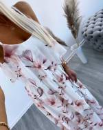 Balta Ruffle Floral Pattern Maxi Dress