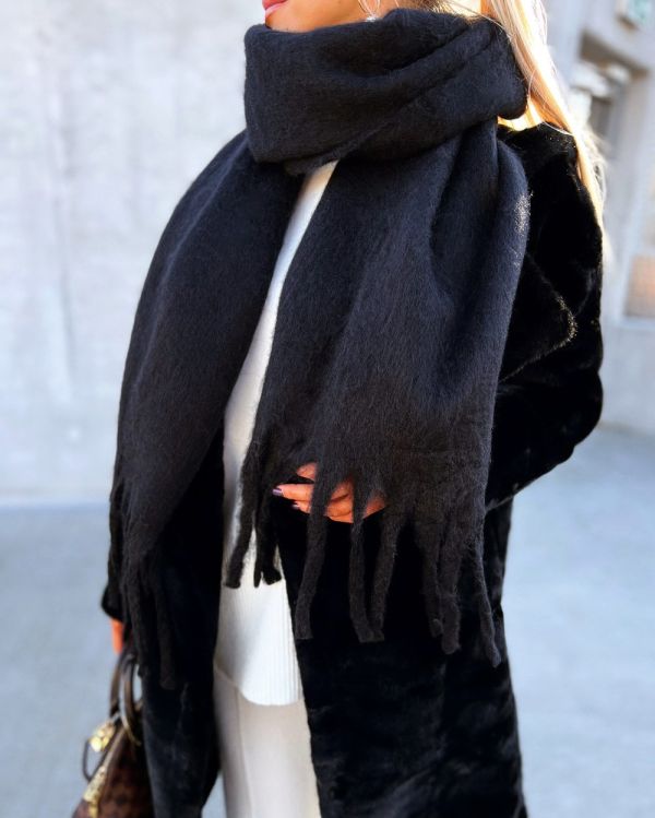 Black Soft Scarf