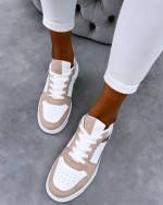White Lace-up Comfy Sneakers