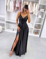 Violets Maksi Kleita Ar šķēlumu