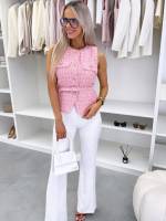 Roosa Kuldsete Nööpidega Vest