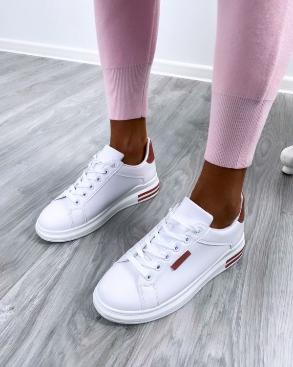 Pink Casual Shoes With Laces