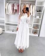 Juoda Nėrinių Suknelė Su Diržu