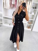 Žalias Patogi Suknelė Su Diržu