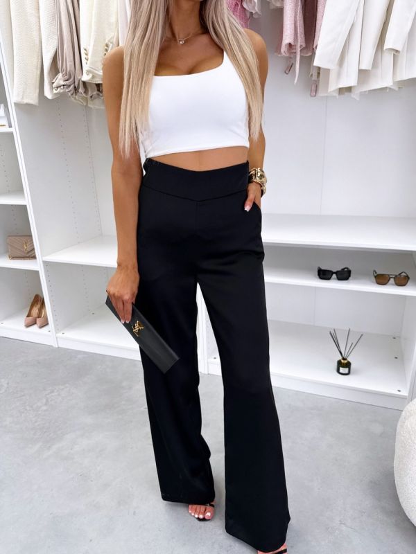 Must Täispikad Siidjas Püksid